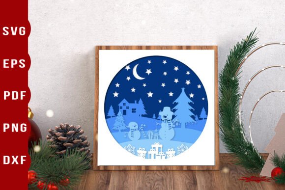 3D Christmas Snowman Shadow Box SVG: Bringing Winter Magic to Your Craft Projects