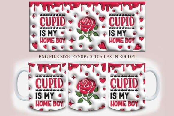 3D Inflated Cupid: A Modern Valentine’s Design
