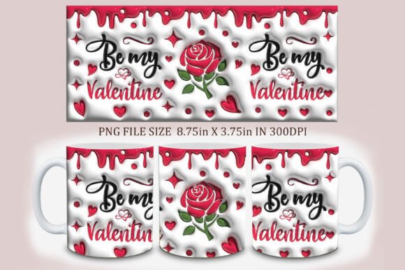 3D Inflated Valentine Mug Design