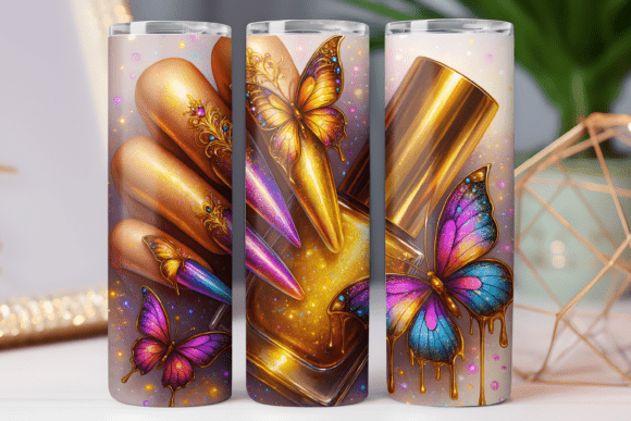 3d Nail Art Tumbler Skinny Art Wrap 20oz: Elevating Drinkware with Digital Precision