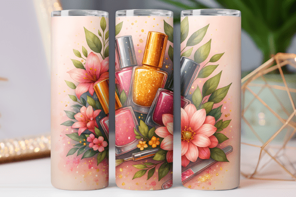 3D Nail Art Tumbler Wrap 20oz PNG Guide