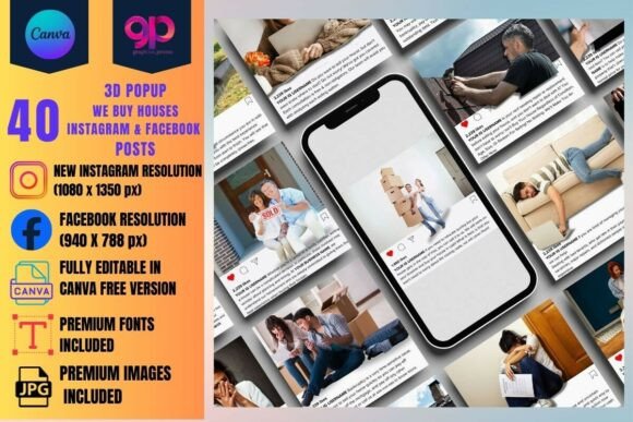 40 3D Popup We Buy Houses CANVA Template: A Visual Edge for Real Estate Investors
