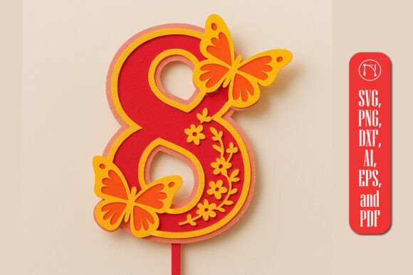 Crafting Elegance: A Guide to the 3D Butterfly Number 8 Topper SVG for Milestone Celebrations
