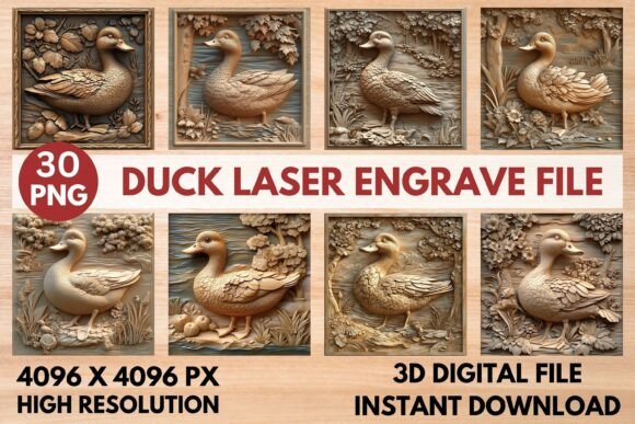 Duck Laser Engrave File: High-Res PNG Guide