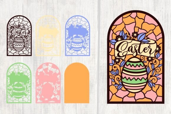 Easter Egg Layered Stained Glass Design