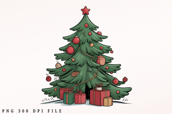 Elevate Designs with Christmas Tree Clipart PNG