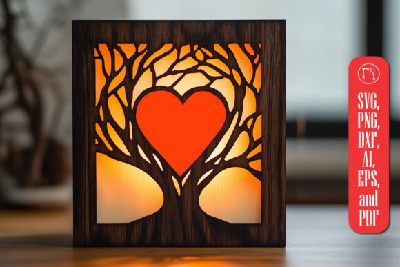 Elevating Romantic Decor: The Art and Business of the Laser Cut Tree Hearts Shadow Box SVG