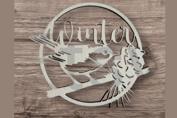 Layered Laser Cut Winter Bird Guide