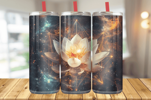 Lotus Flower Tumbler Wrap 3D Spiritual Design