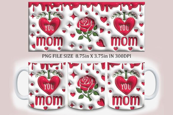 Mastering the 3d Inflated I Love You Mom Mug Design for Professional Sublimation