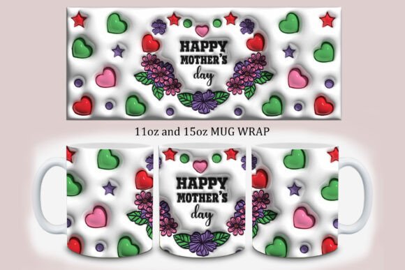 Mastering the 3d Inflated Mother's Day PNG Mug Design for Professional Sublimation