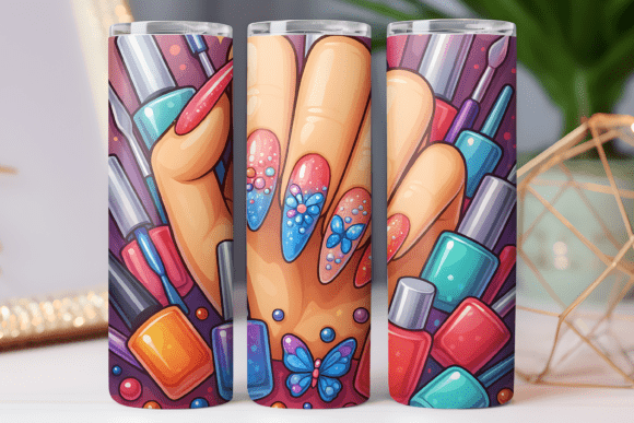 Mastering the 3d Nail Art Tumbler Wrap 20oz Png Art for Flawless Sublimation