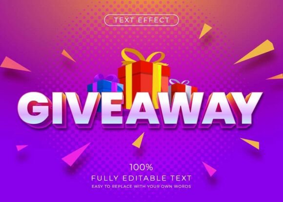 Mastering the Giveaway Text Effect Editable Font Style