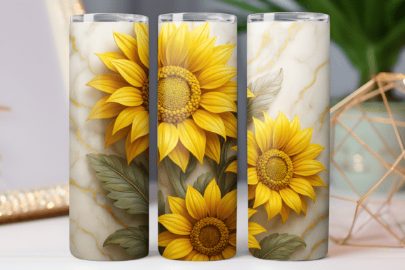 Paper Floral Tumbler Wrap Design