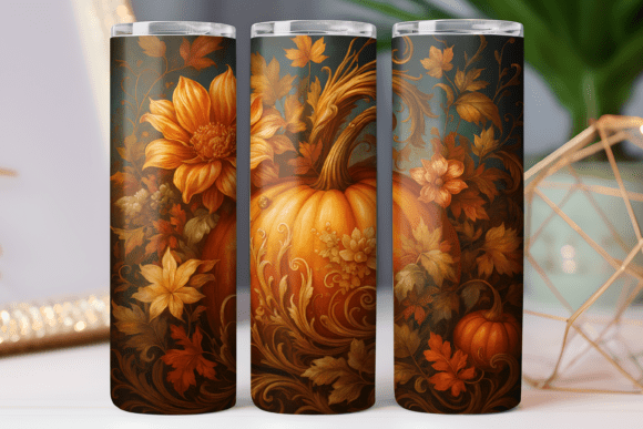 Paper Floral Tumbler Wrap Design