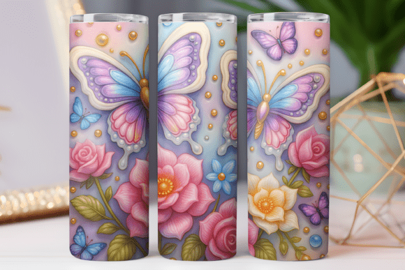 Strategic Branding with Paper Floral Tumbler Wrap Photo Png Art