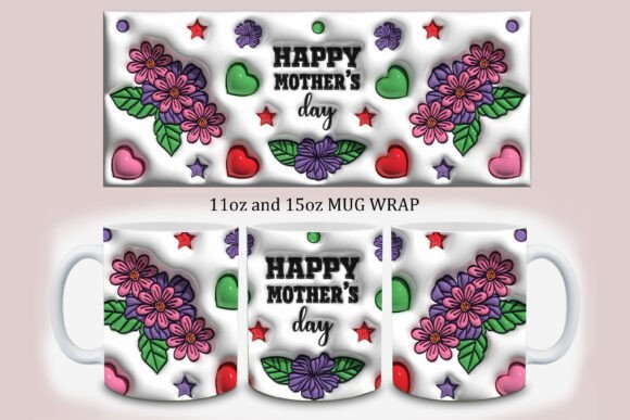 Understanding the 3D Inflated Happy Mother's Day Mug Design